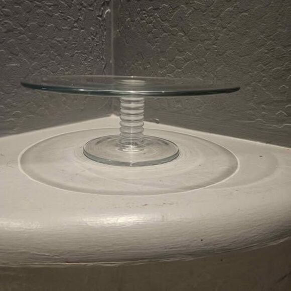 Clear Glass Pedestal Style Cake Stand 11" - Picture 1 of 6